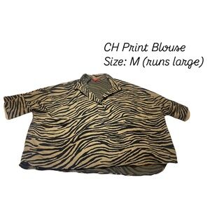 Carolina Herrera Tiger print blouse